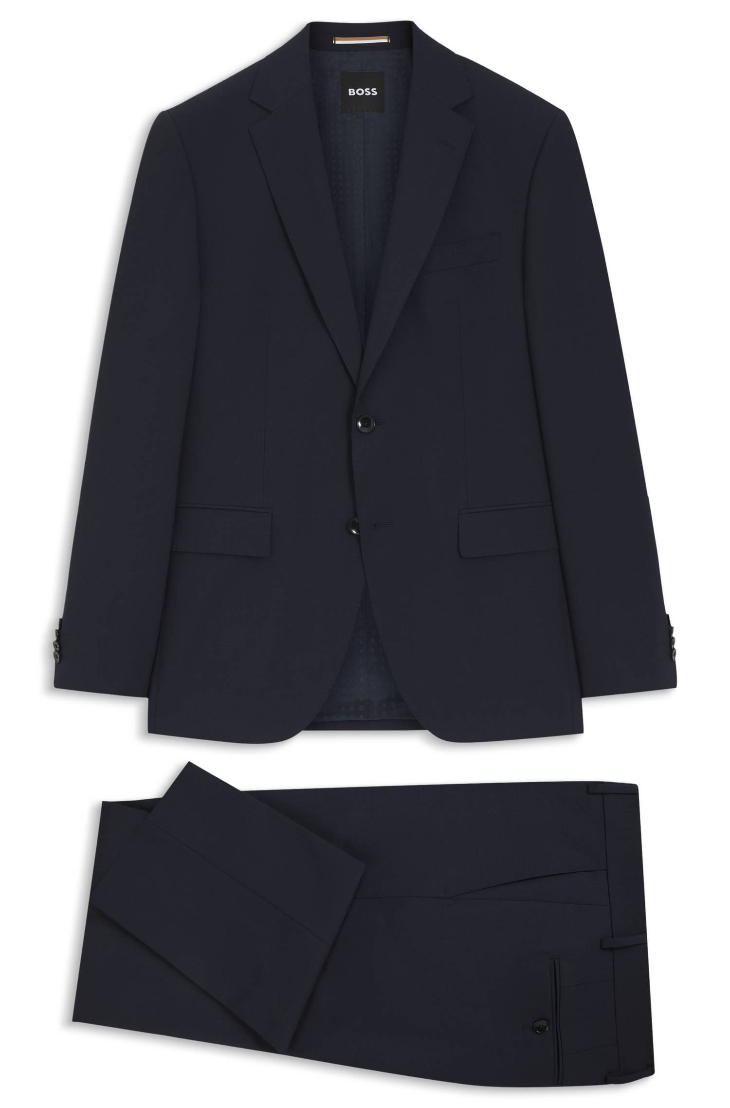 Boss Two-piece regular-fit suit in stretch wool kostymer herr – bild 4