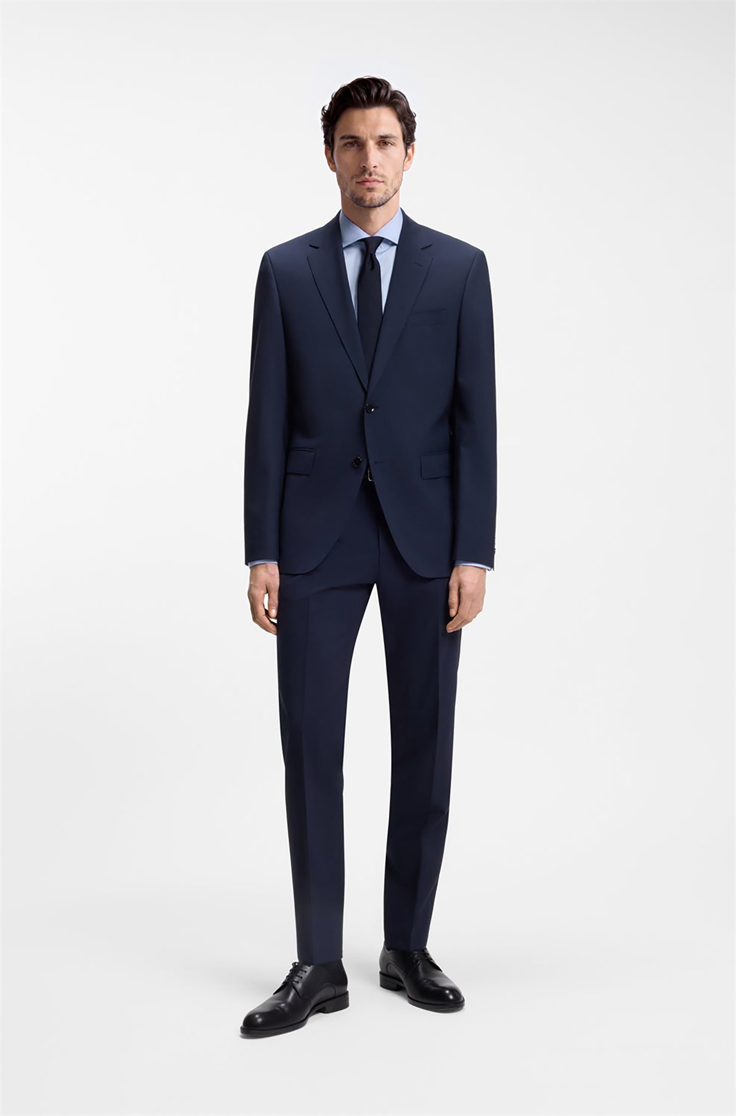 Boss Two-piece regular-fit suit in stretch wool kostymer herr