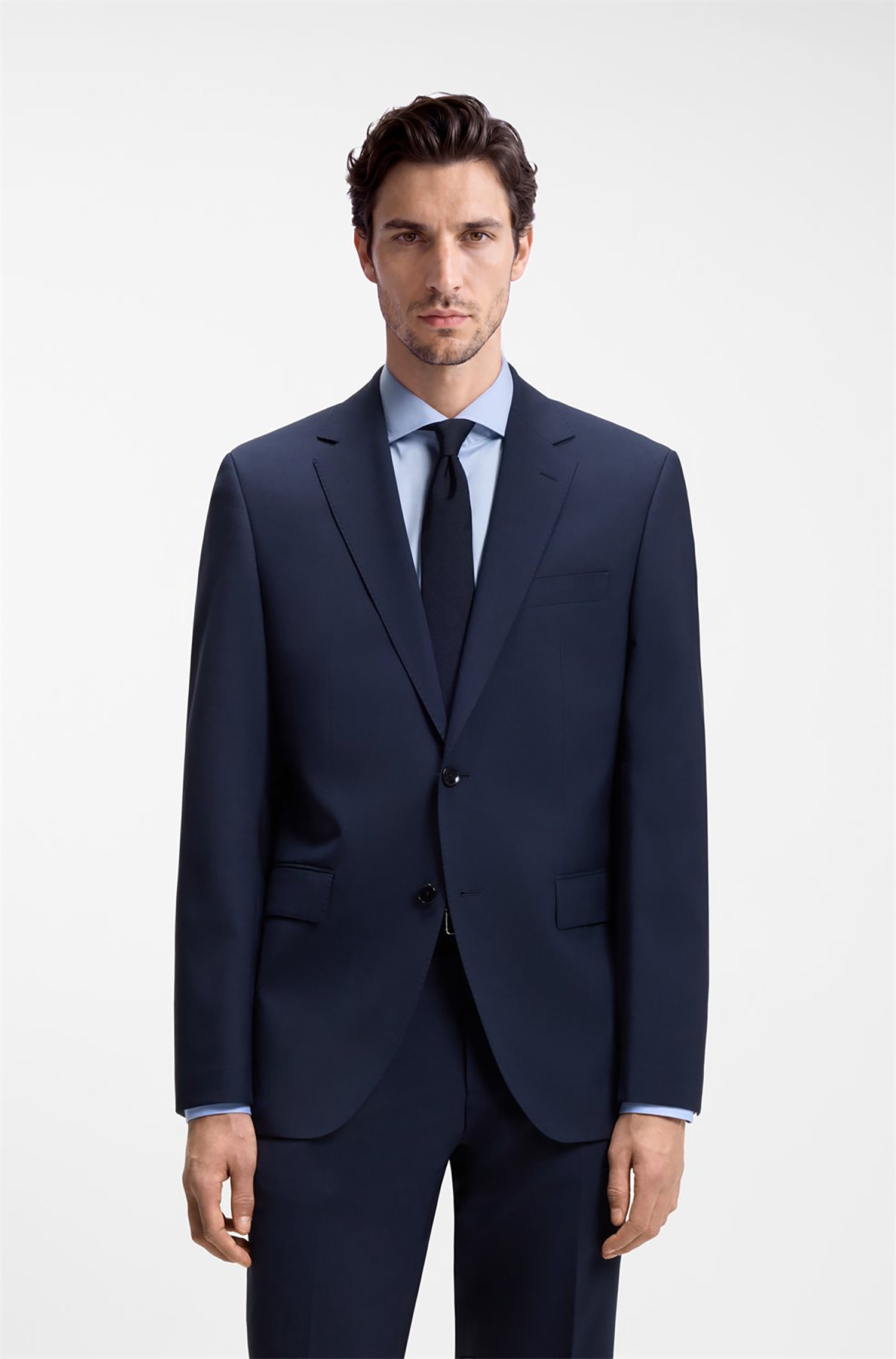 Boss Two-piece regular-fit suit in stretch wool kostymer herr – bild 2