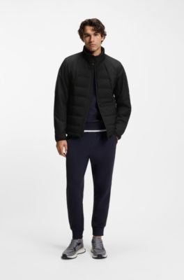 Wasserabweisende Jacke mit Daunenf&uuml;llung, Schwarz