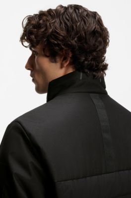 Wasserabweisende Jacke mit Daunenf&uuml;llung, Schwarz