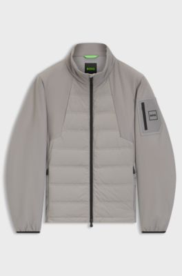 Water-repellent jacket with down filling, Light Grey