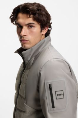Water-repellent jacket with down filling, Light Grey