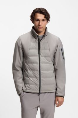 Water-repellent jacket with down filling, Light Grey