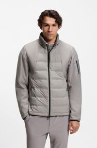 Water-repellent jacket with down filling, Light Grey