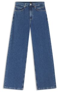 Regular-fit jeans with wide leg, Blue