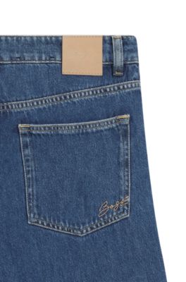 Regular-fit jeans with wide leg, Blue