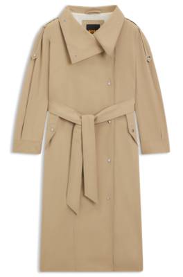 Water repellent trench coat in an oversized fit