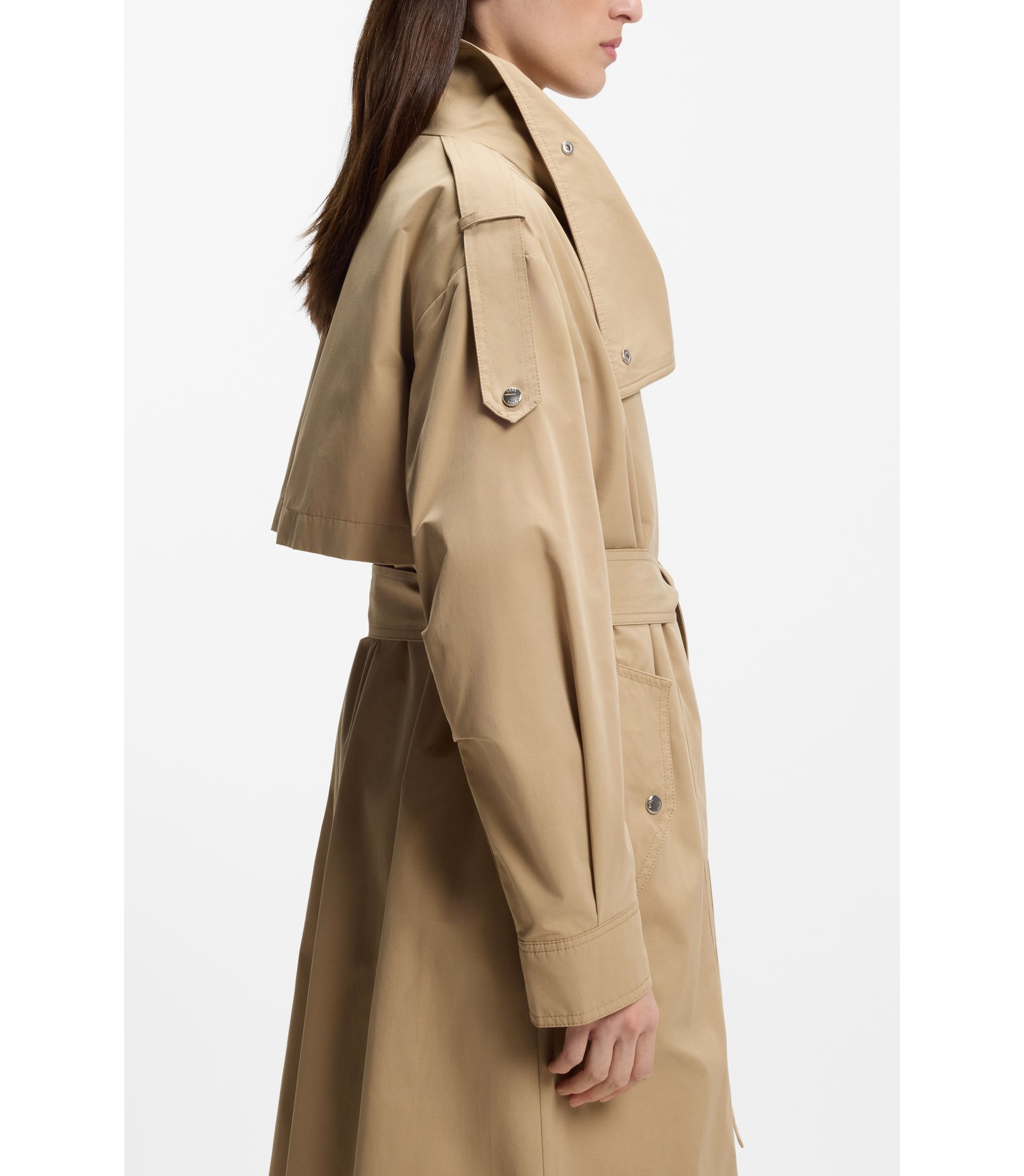 ❤️人気 ヒューゴボス ベージュ オーバーサイズ トレンチコート 38R