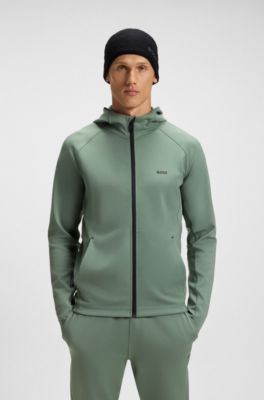 Wool-blend beanie hat with rubber-print logo, Black