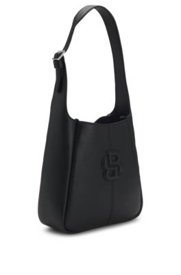 Hobo bag with Double B monogram, Black