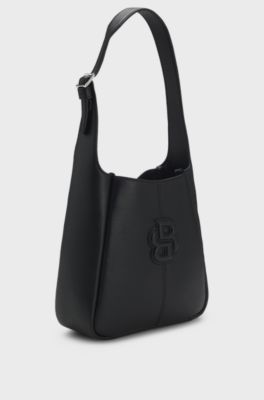Hobo bag with Double B monogram, Black