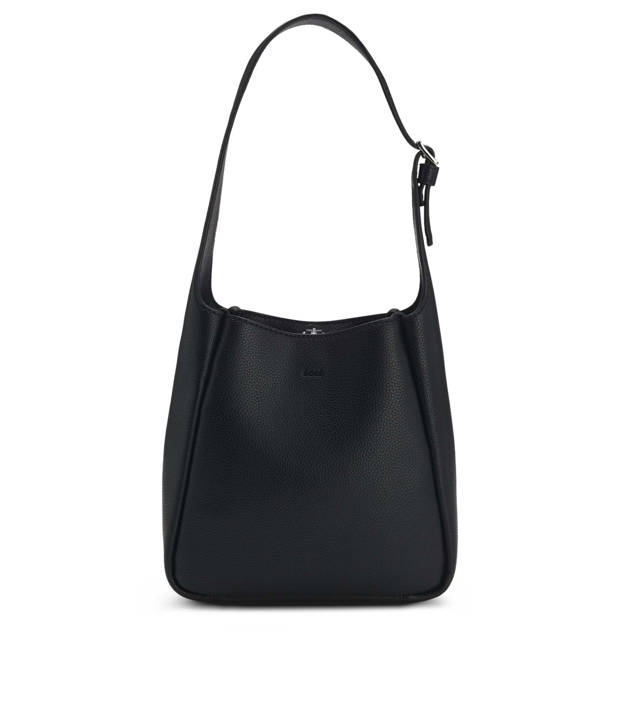 BOSS - Hobo bag with Double B monogram - Black