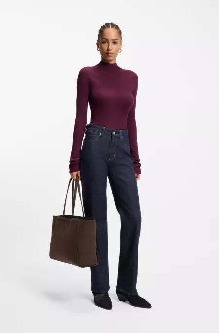 Ariell shopper bag in nubuck with Double B monogram
