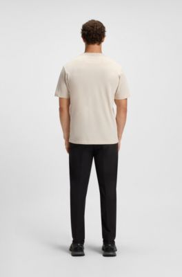 Relaxed-fit T-shirt in cotton jersey with printed artwork, Natural