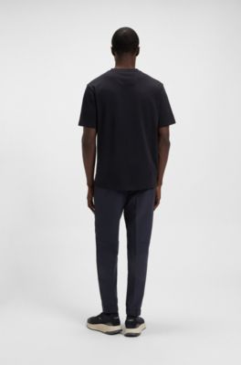 Relaxed-fit T-shirt in cotton jersey with printed artwork, Dark Blue