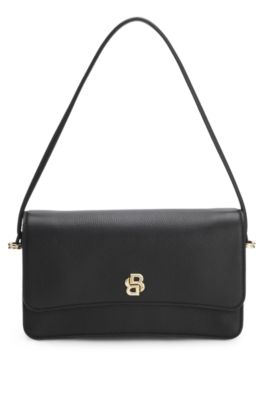 ショルダーバッグ HUGO Men Shoulder bag Black 50535732 002 HUGOBOSS ショルダーバック メンズ レザー ブラック
