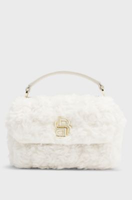 BOSS x Steiff teddy shoulder bag with chain strap, White