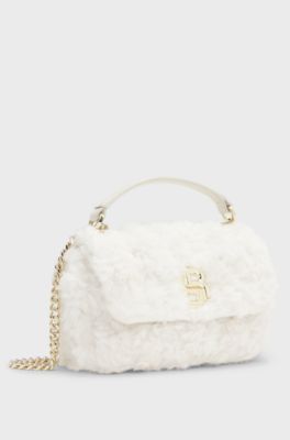 BOSS x Steiff teddy shoulder bag with chain strap, Natural