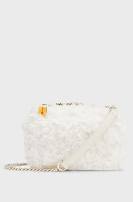 BOSS x Steiff teddy shoulder bag with chain strap, Natural