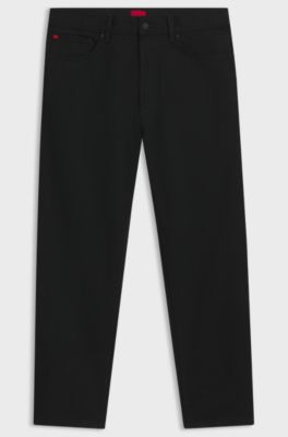 Tapered-fit jeans in black Japanese denim, Black
