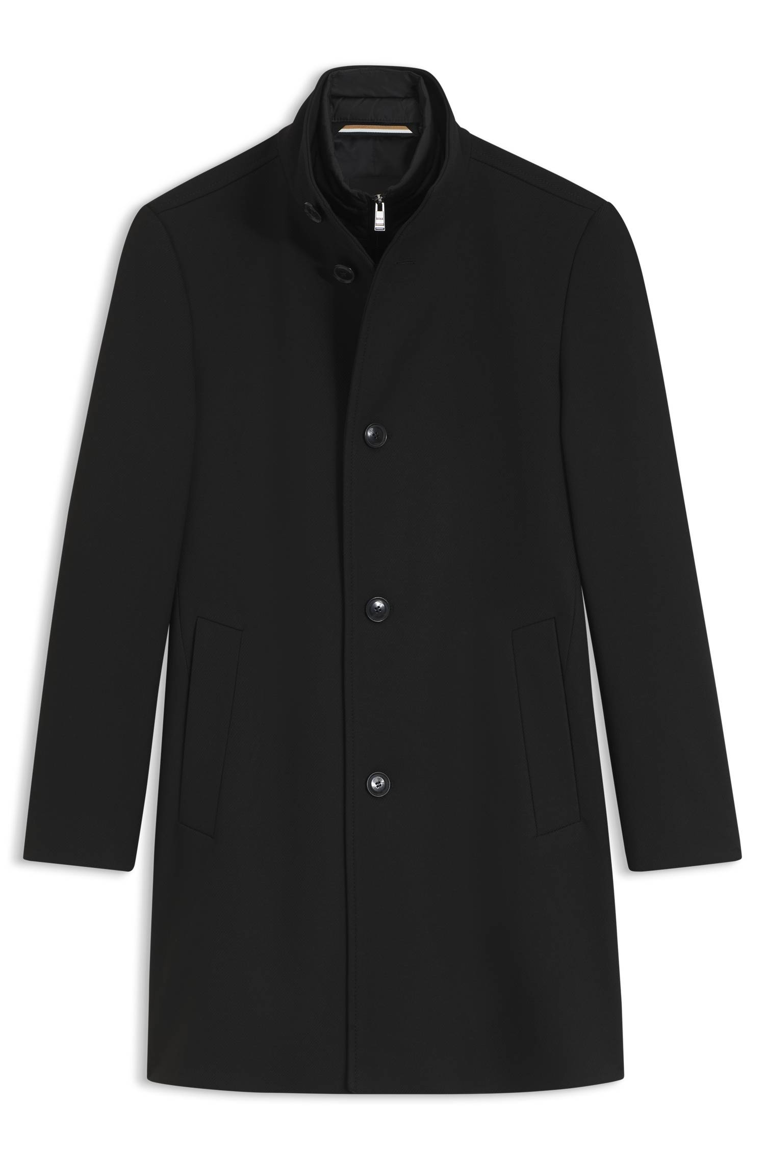 Boss Formal coat in micro-patterned stretch fabric jackor herr – bild 4