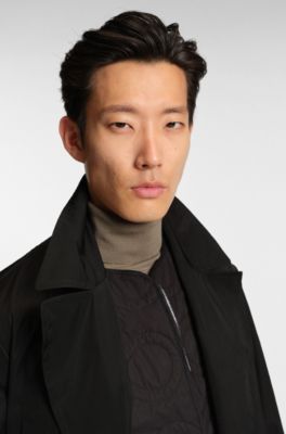 THE CHANGE HeiQ AeoniQ&trade; water-repellent coat with removable vest, Black