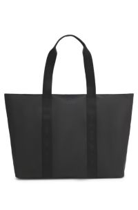 Draagtas van twill met ton-sur-ton logo’s op hengsels, Zwart