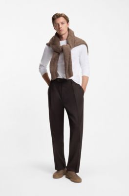 BECKHAM x BOSS T-shirt in mercerised cotton, White