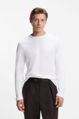 BECKHAM x BOSS T-shirt in mercerised cotton, White