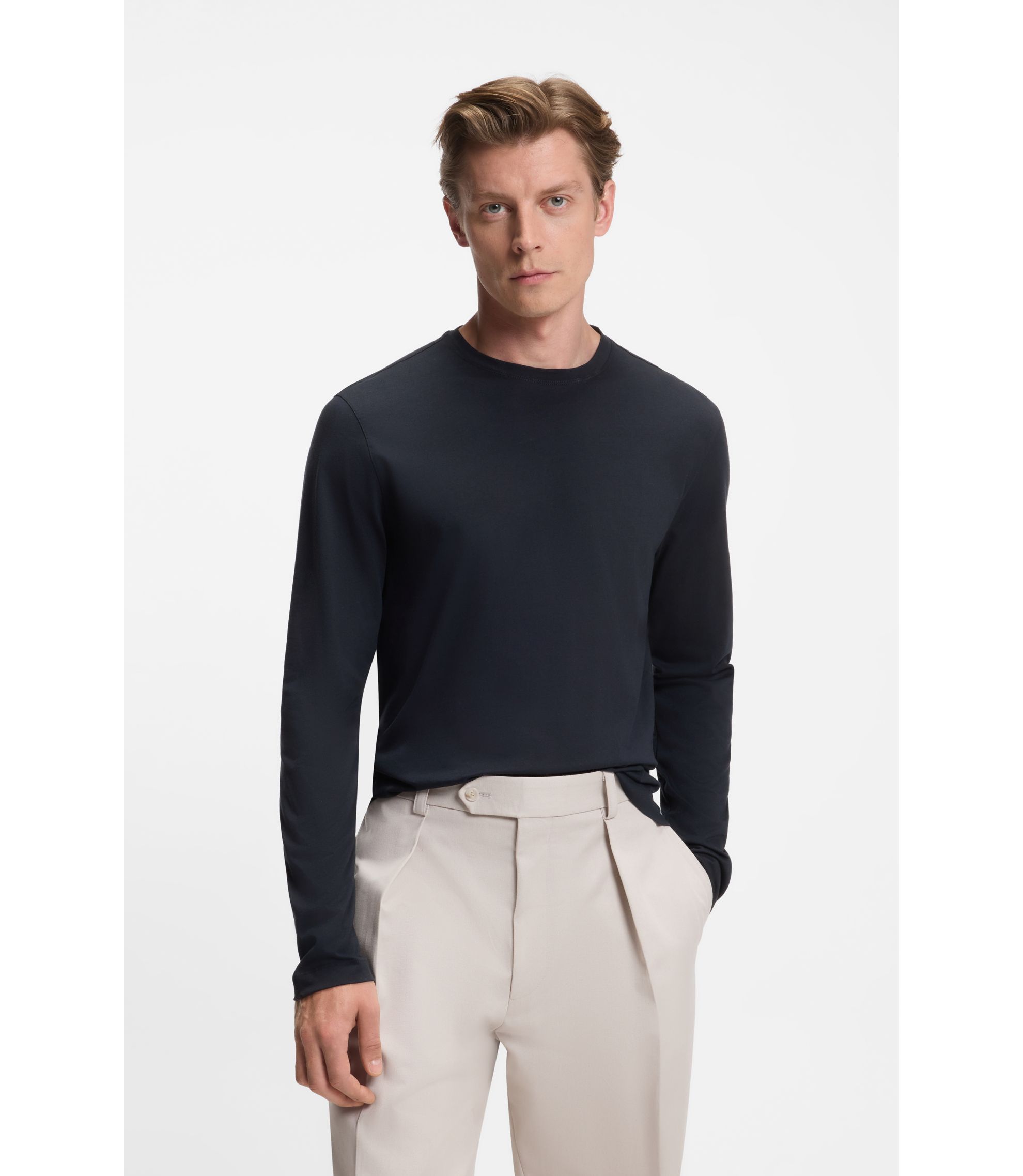 BECKHAM x BOSS T-Shirt aus merzerisierter Baumwolle