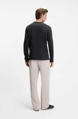 BECKHAM x BOSS T-shirt in mercerised cotton, Dark Blue