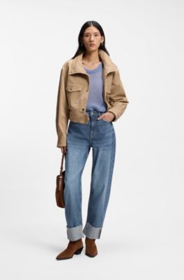 Relaxed-fit jeans with balloon leg, Light Blue