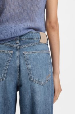 Relaxed-Fit Jeans mit Ballon-Bein, Hellblau