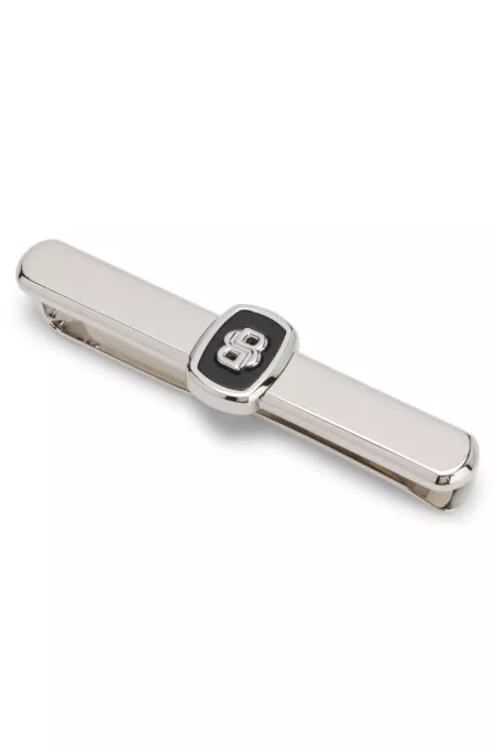 Tie clip with Double B monogram and enamel insert