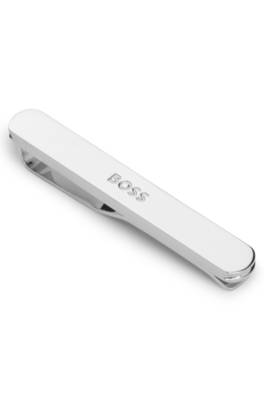 Tie clip with engraved logo 1