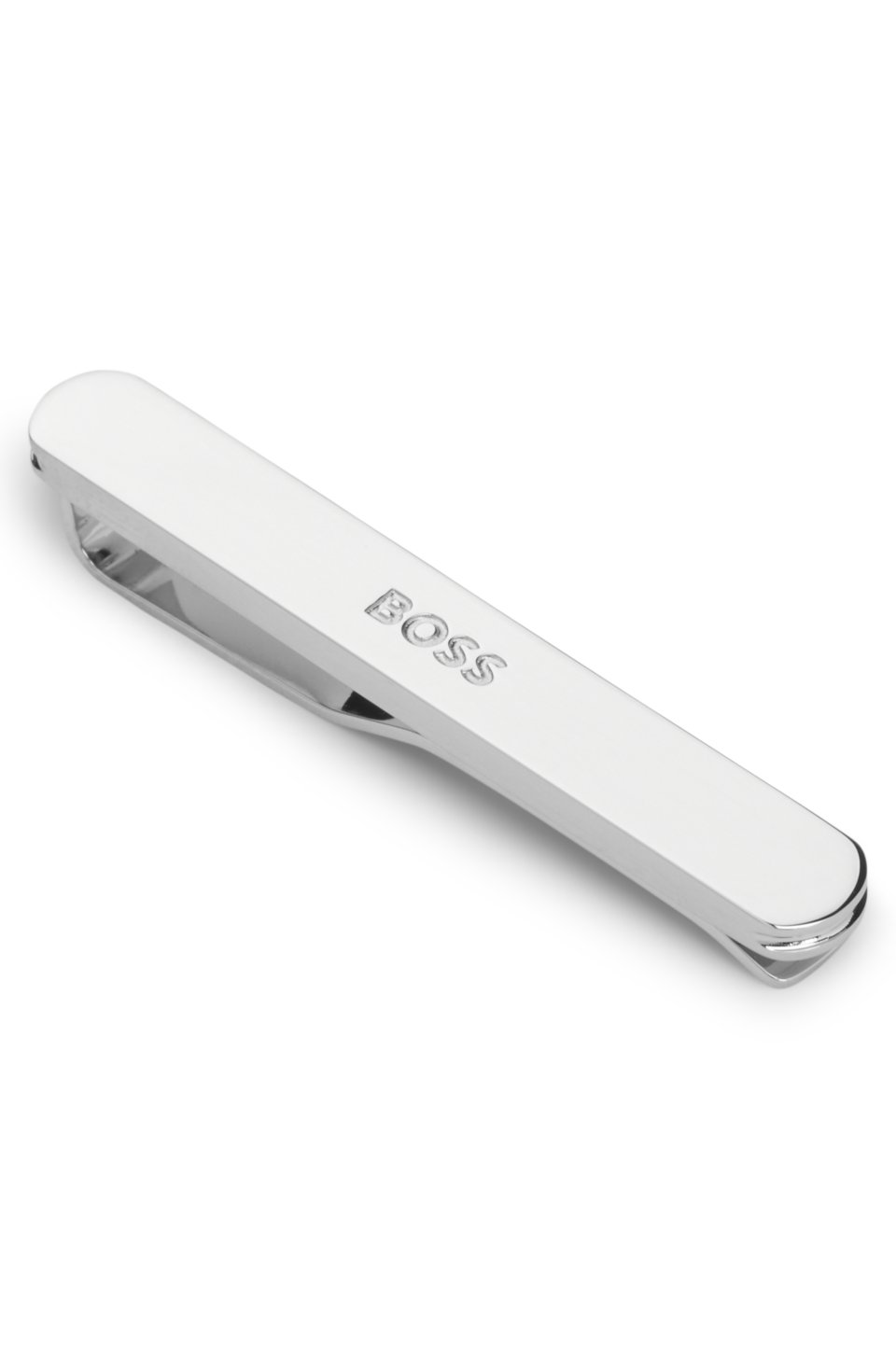 Tie clip with engraved logo