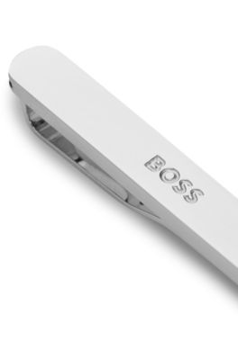 Alfiler de corbata con logo grabado, Tono plateado