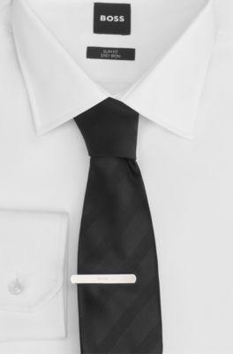 Alfiler de corbata con logo grabado, Tono plateado