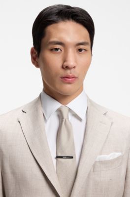 Fermacravatta con logo , Color argento