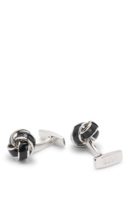 Cufflinks with knot shape, Black