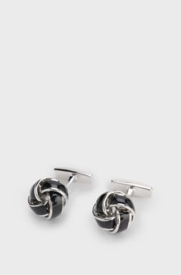 Brass cufflinks, Black