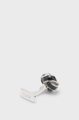 Cufflinks with knot shape, Black