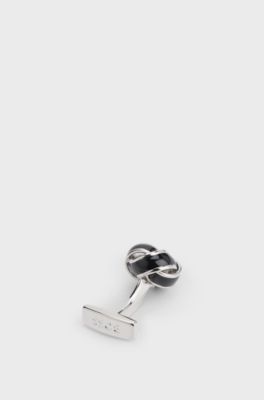 Brass cufflinks, Black