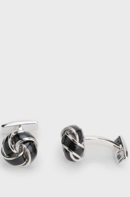 Brass cufflinks, Black