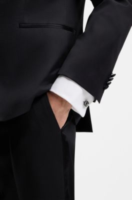Brass cufflinks, Black