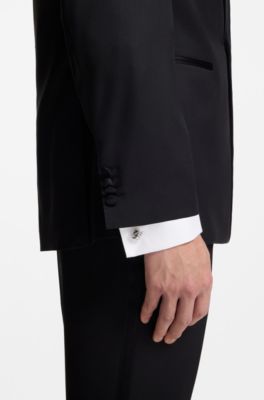 Boutons de manchette en forme de n&oelig;ud, Couleur argent&eacute;e