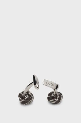 Brass cufflinks, Dark Brown
