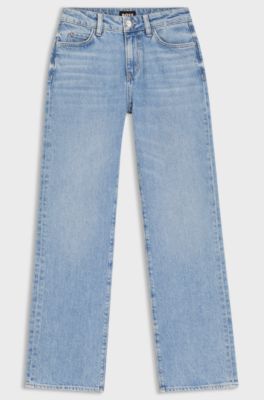 Jeans slim fit in comodo denim elasticizzato blu, Celeste