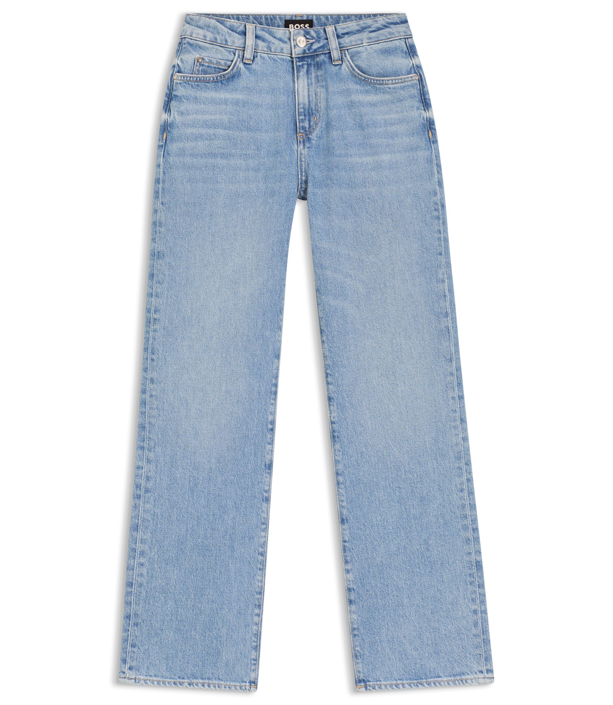 Boss: Jeans De Talle Alto En Cómodo Denim Elástico Azul Mujer | El